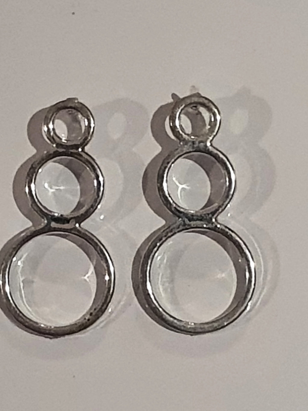Boucles d'oreilles Bratz argentées à trois anneaux – Accessoire original MGA