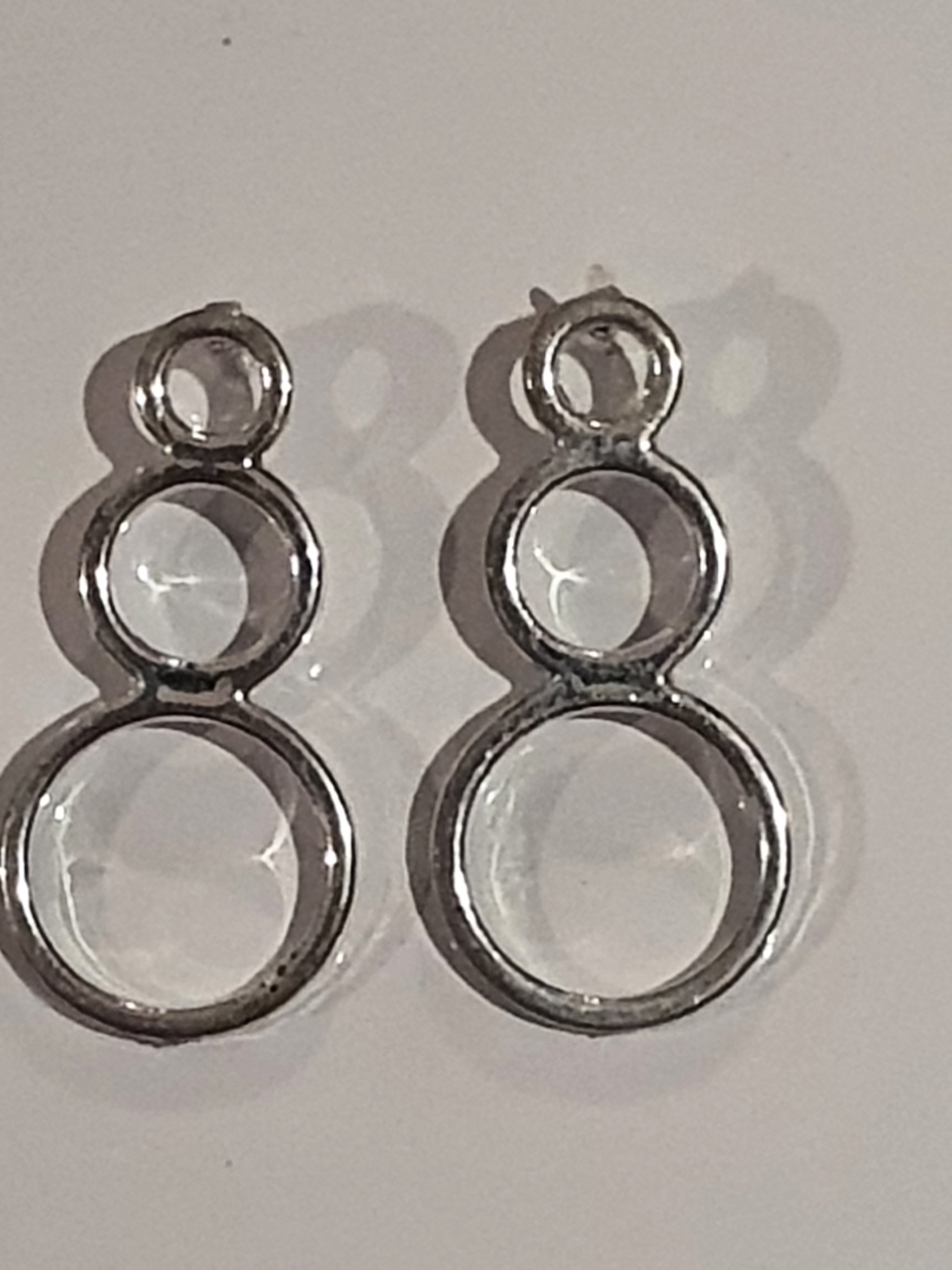 Boucles d'oreilles Bratz argentées à trois anneaux – Accessoire original MGA