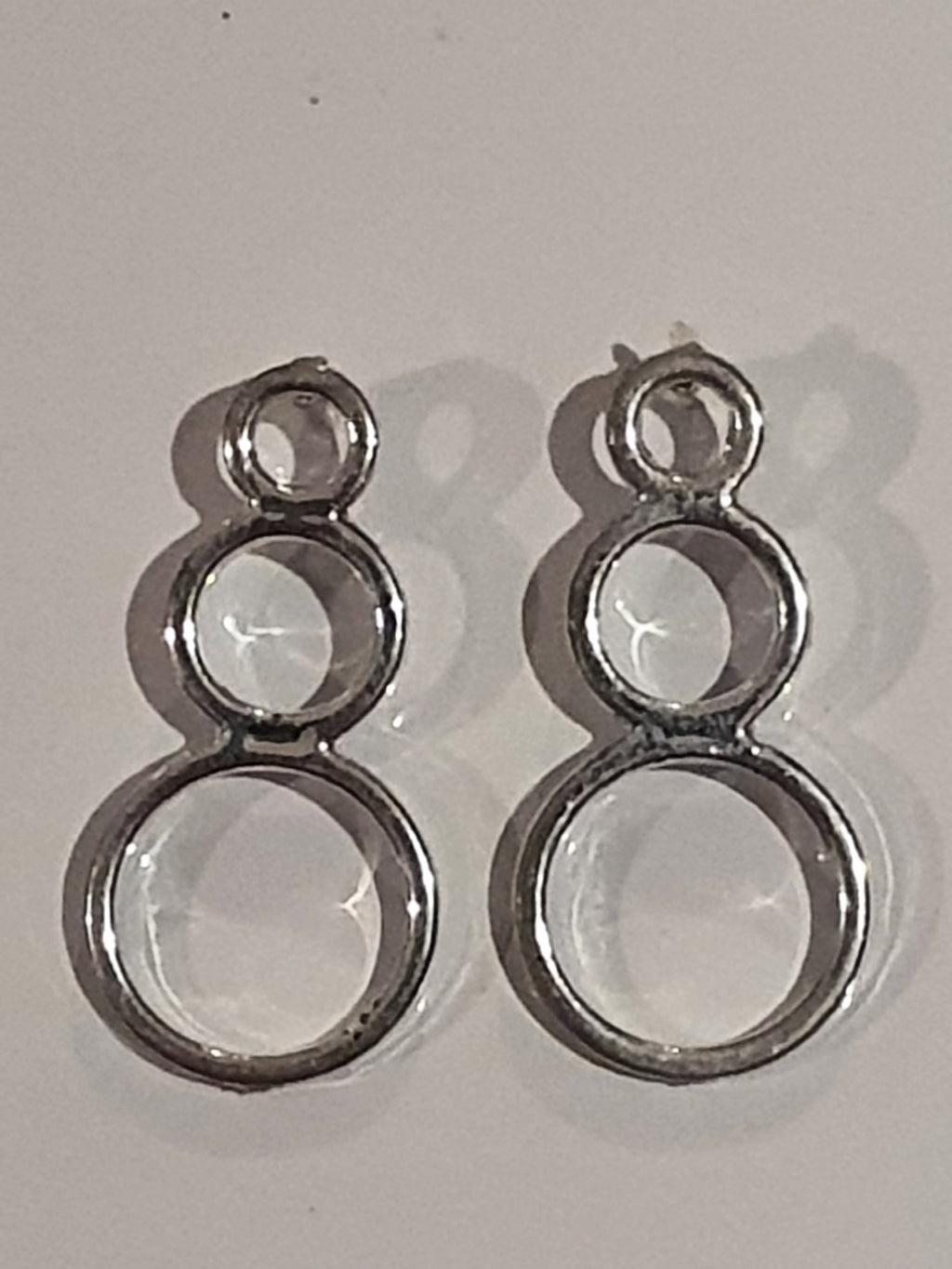 Boucles d'oreilles Bratz argentées à trois anneaux – Accessoire original MGA