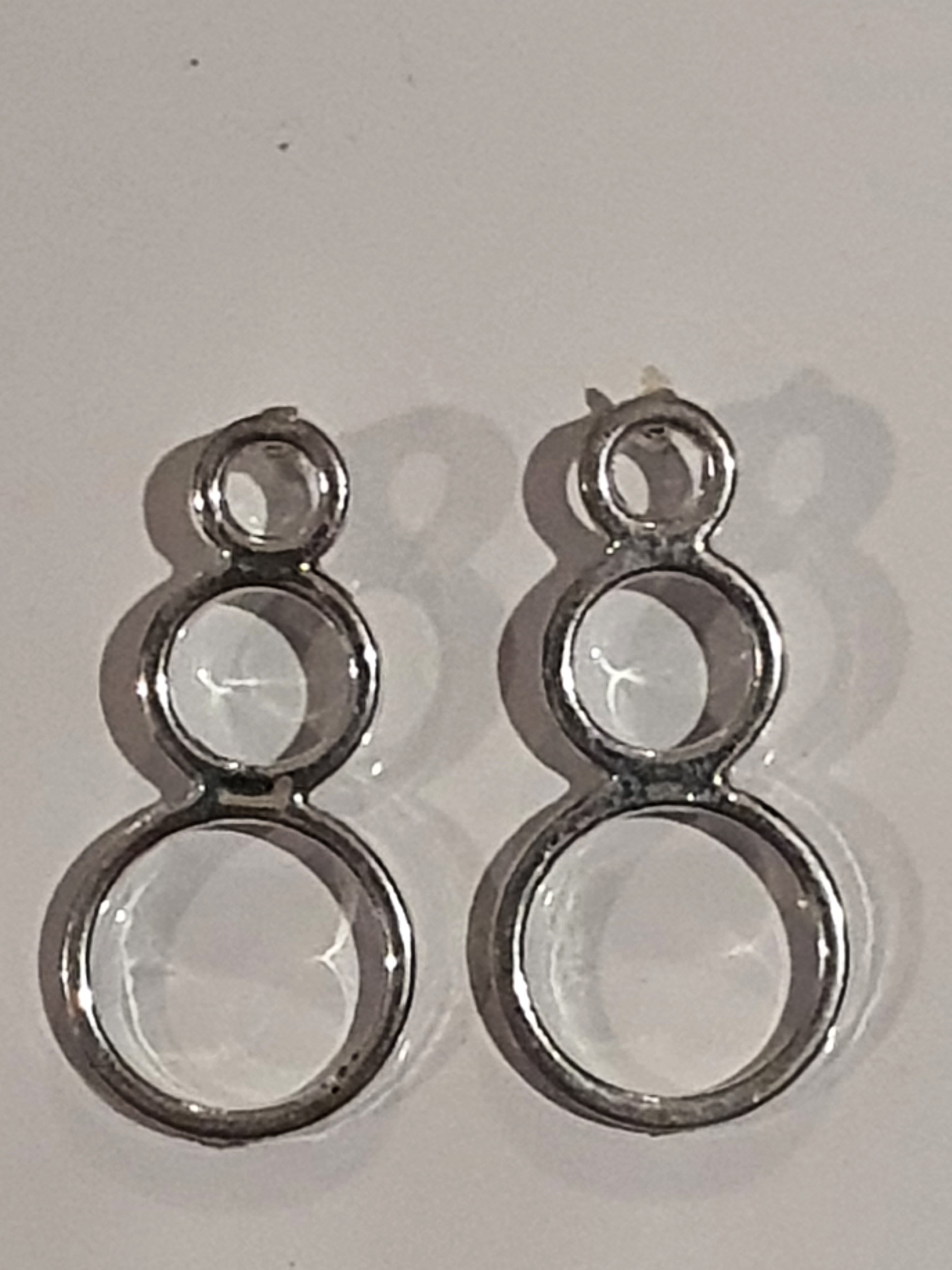 Boucles d'oreilles Bratz argentées à trois anneaux – Accessoire original MGA