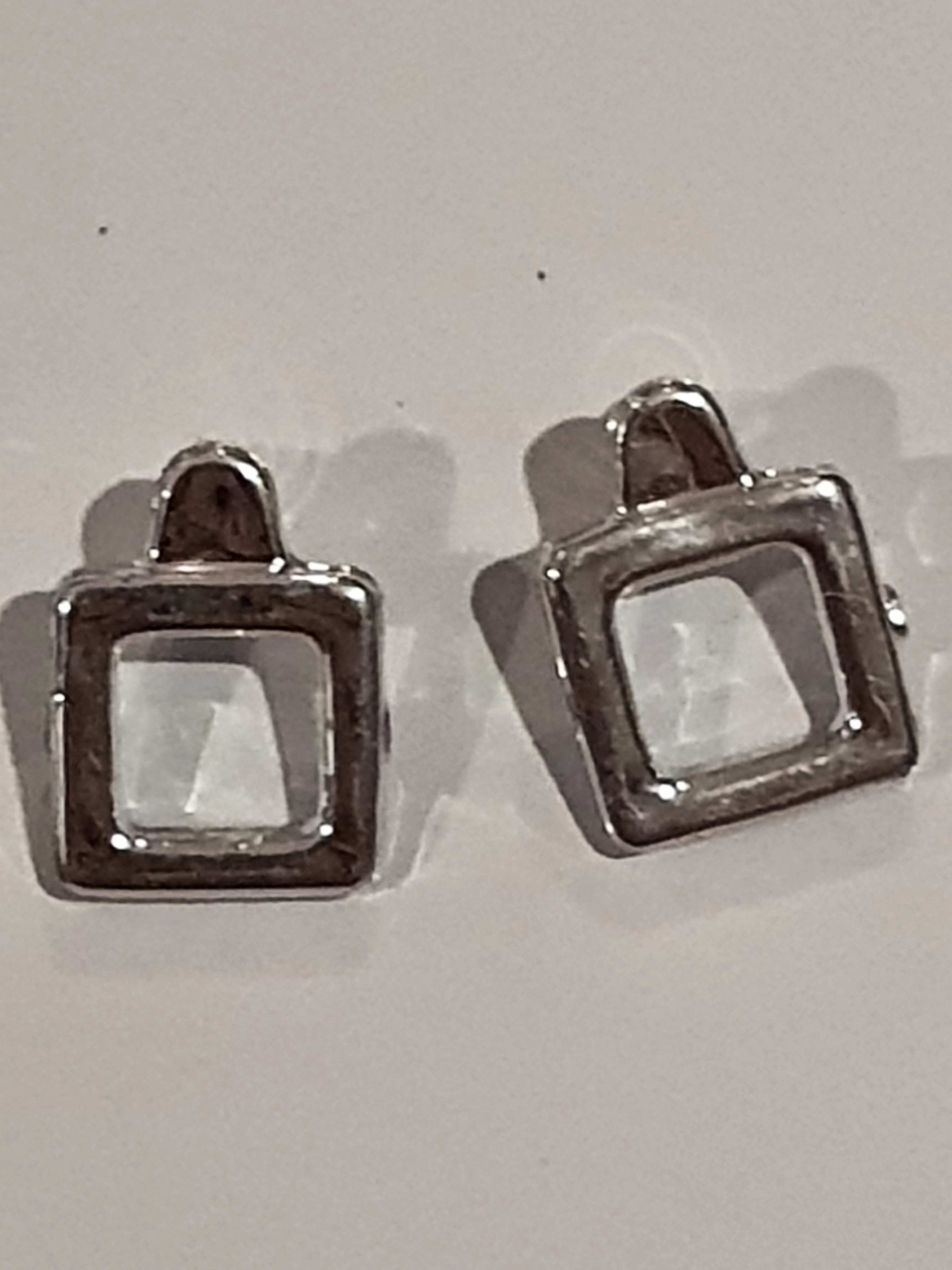 Boucles d'oreilles carrées argentées Bratz – Bijoux originaux MGA pour poupée