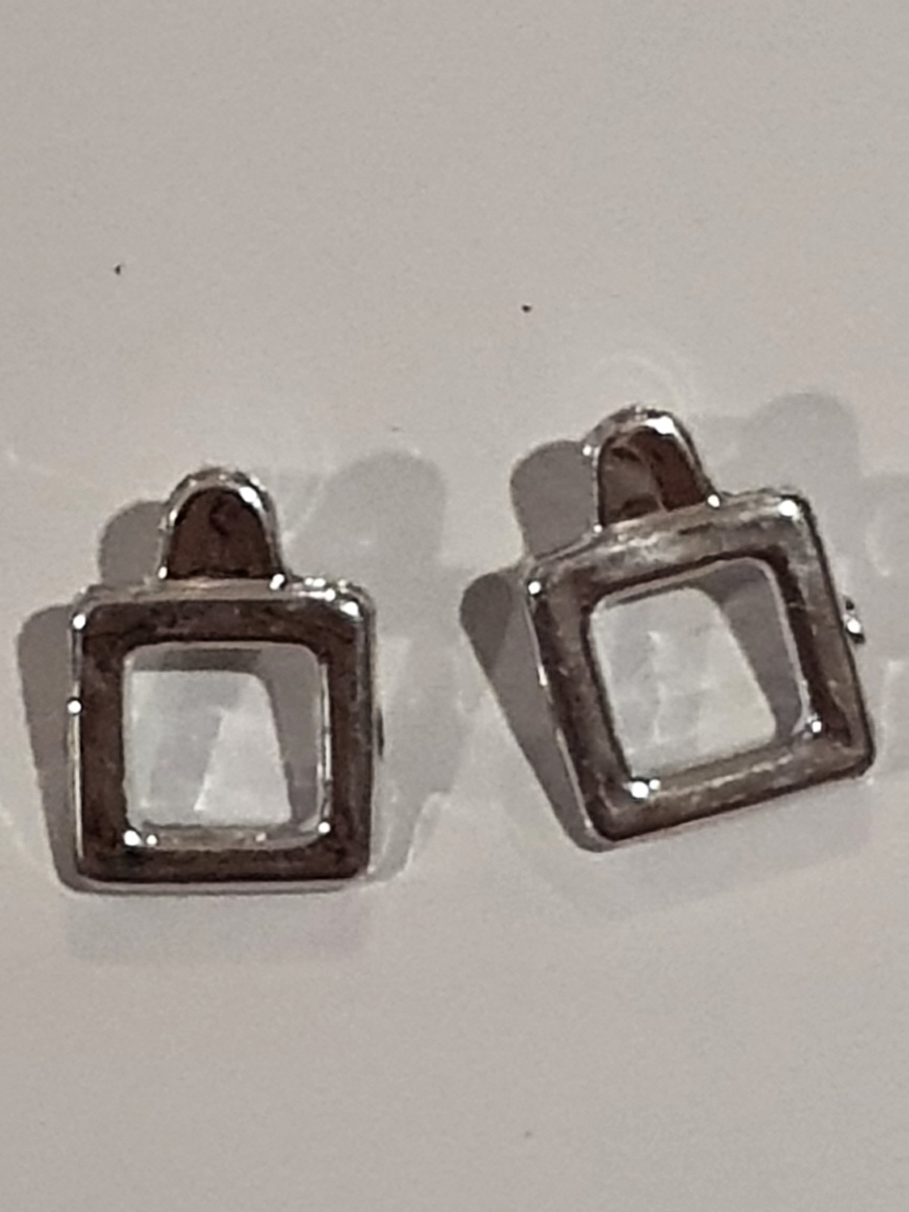 Boucles d'oreilles carrées argentées Bratz – Bijoux originaux MGA pour poupée