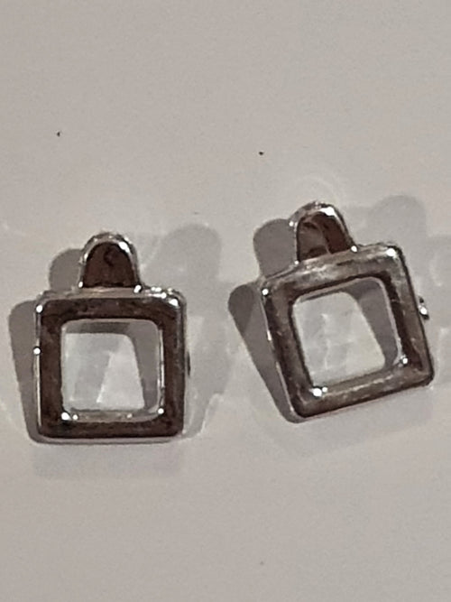 Boucles d'oreilles carrées argentées Bratz – Bijoux originaux MGA pour poupée